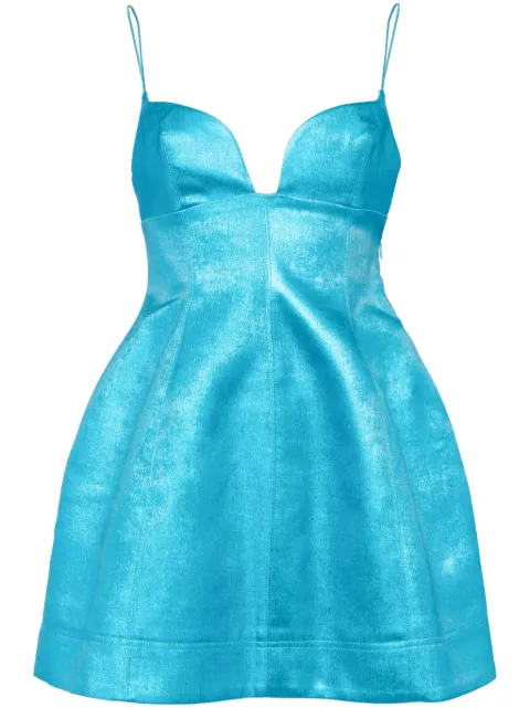 Acler vestido corto con acabado metalizado