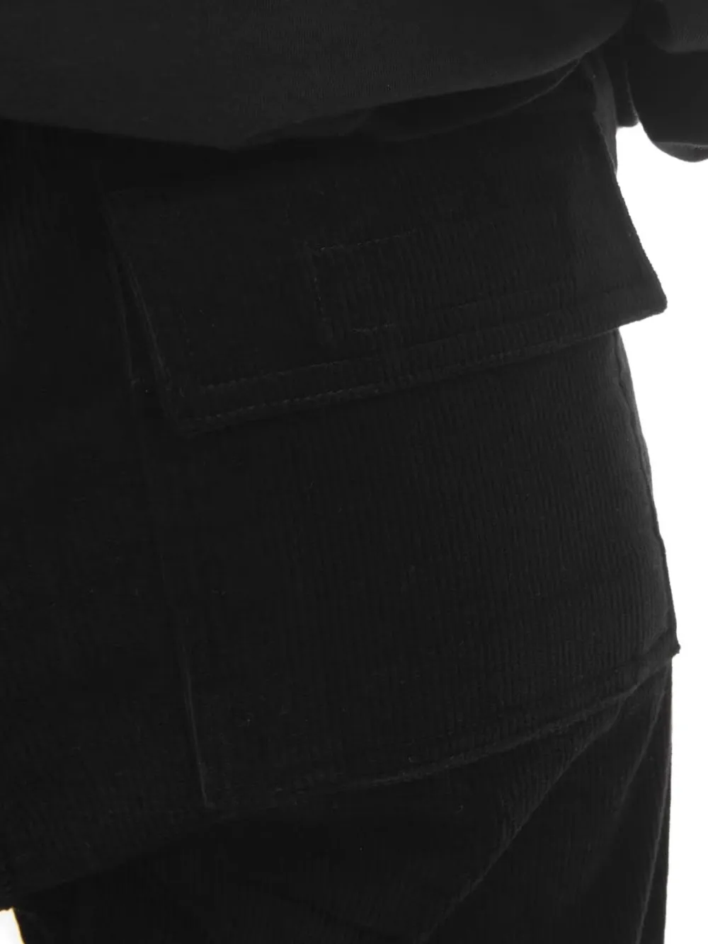 Rick Owens DRKSHDW corduroy drawstring track pants Zwart