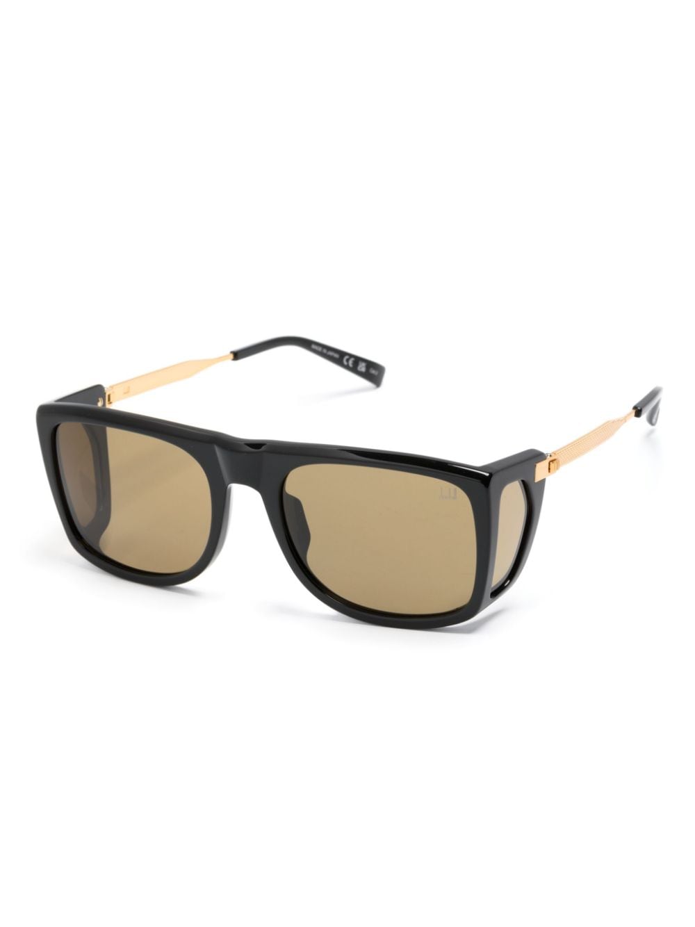 Shop Dunhill Rollagas Spoiler Square-frame Sunglasses In Black