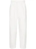 Jil Sander cotton tapered trousers - White