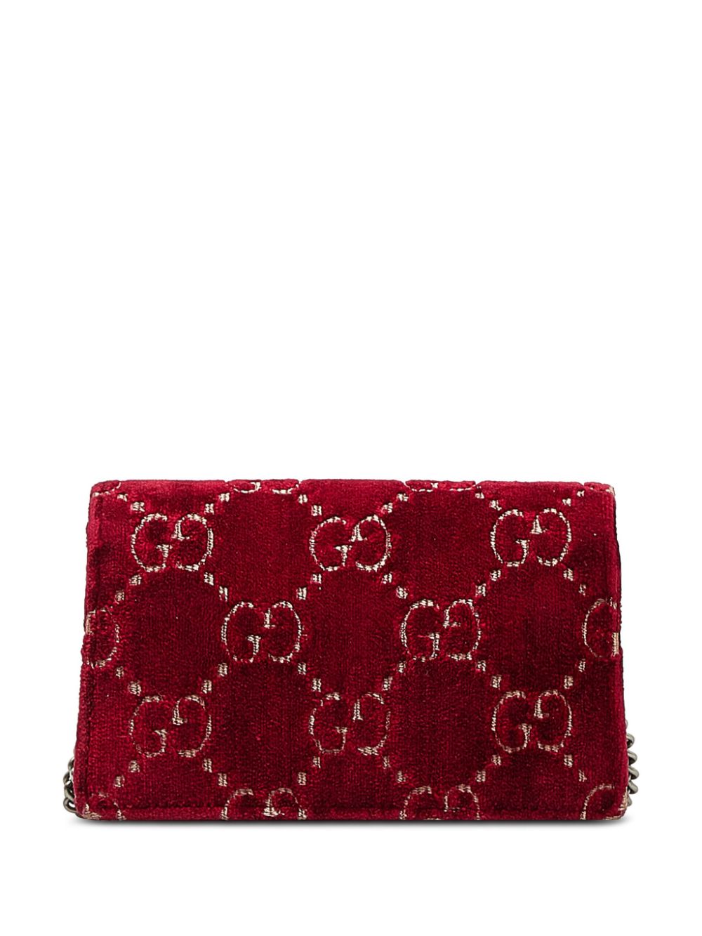 Gucci Pre-Owned 2016-2023 super mini Dionysus velvet crossbody bag - Rood