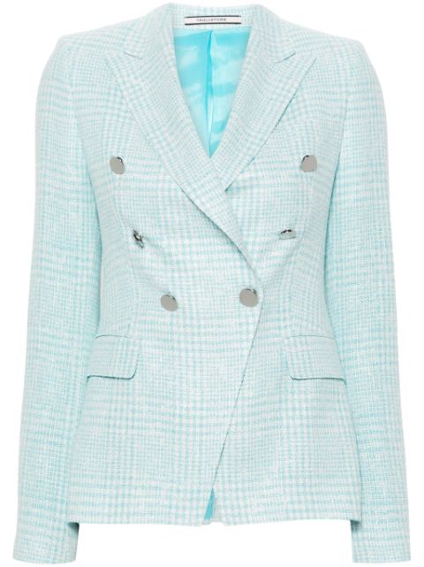 Tagliatore tartan single-breasted blazer Women