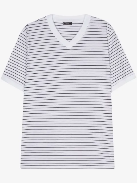 Peserico V-neck striped T-shirt