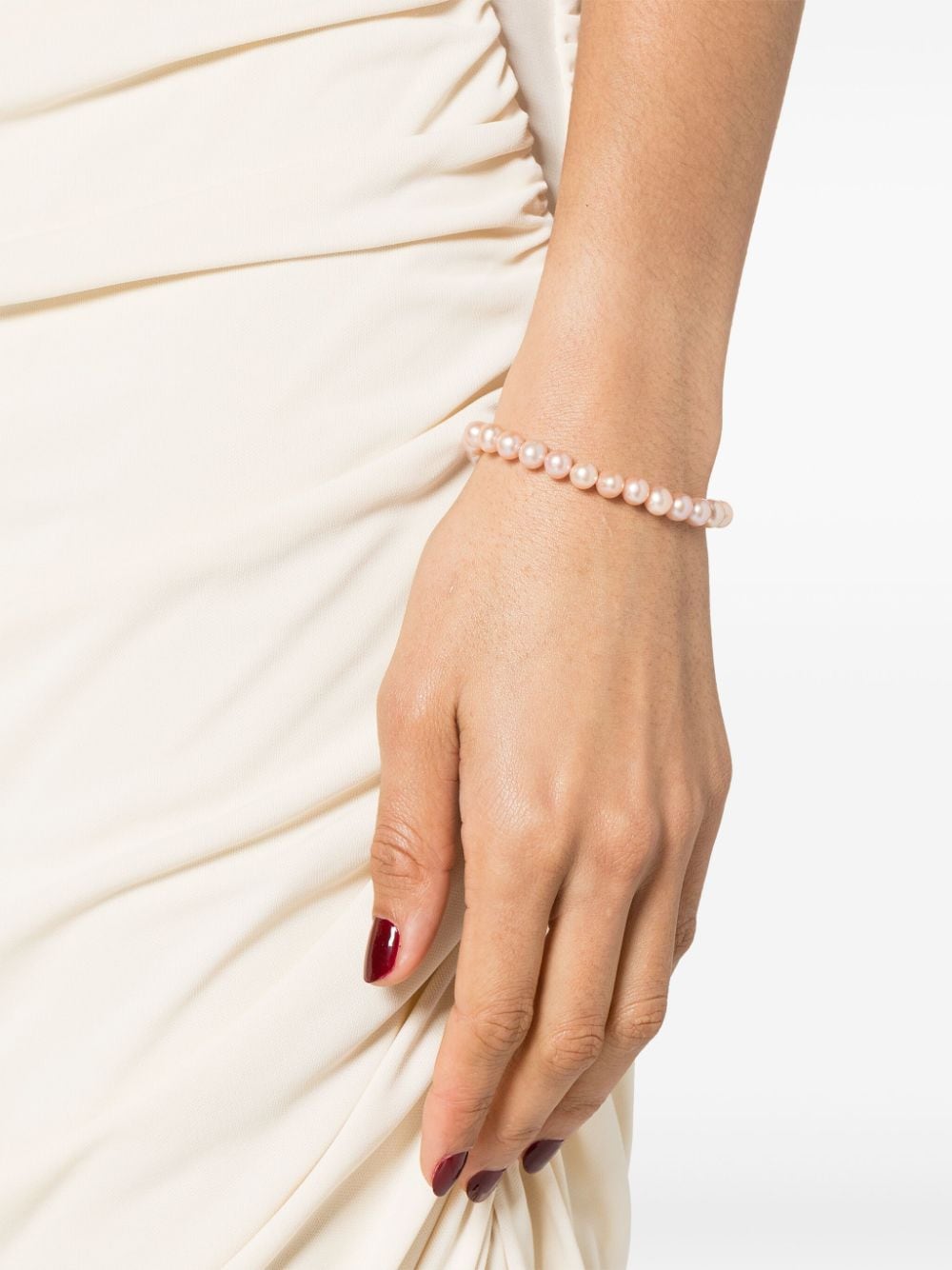 Shop Hatton Labs Pearl-chain Bracelet In Pink