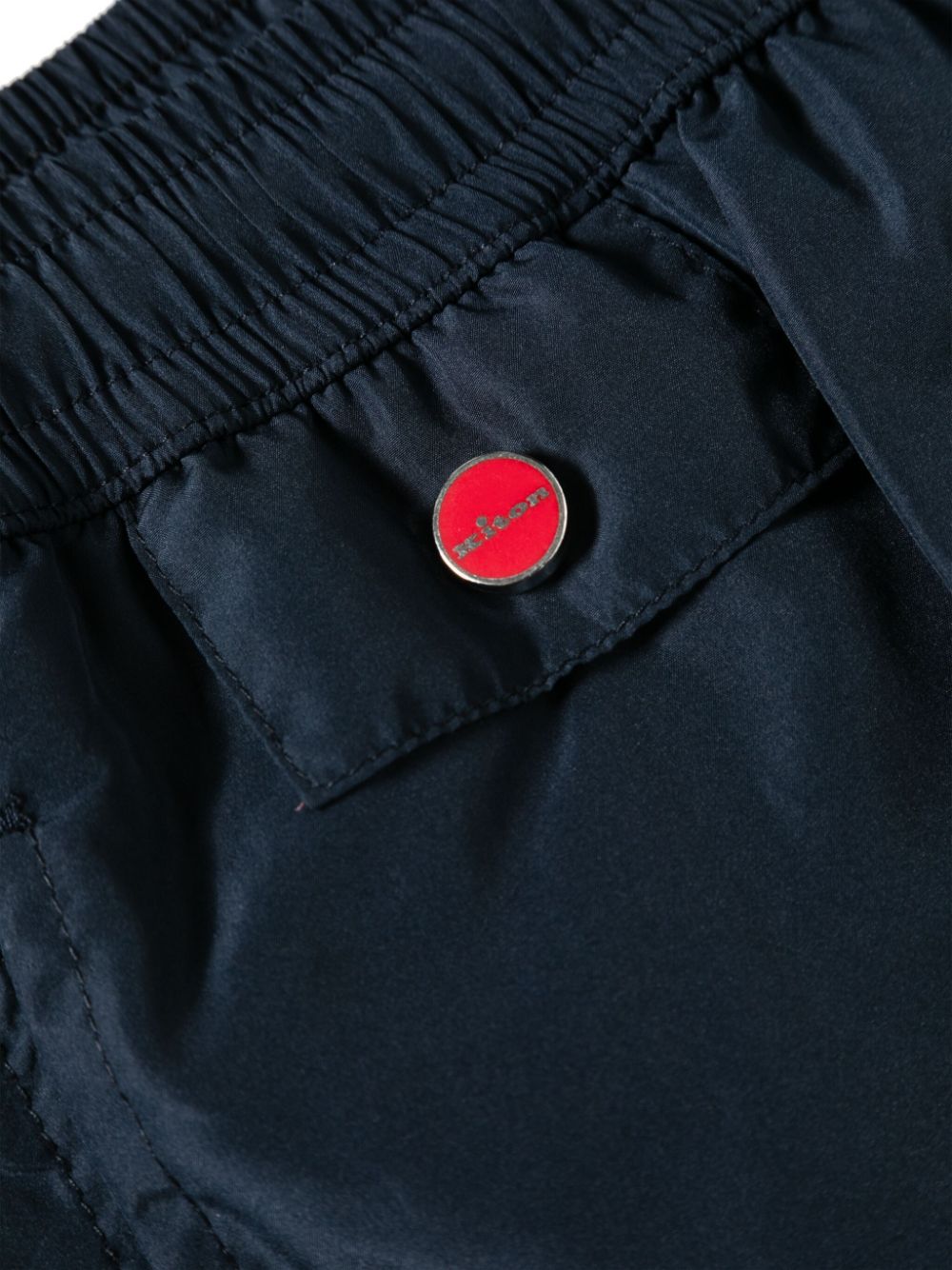 Shop Kiton Logo-embroidered Swim Shorts In Blue
