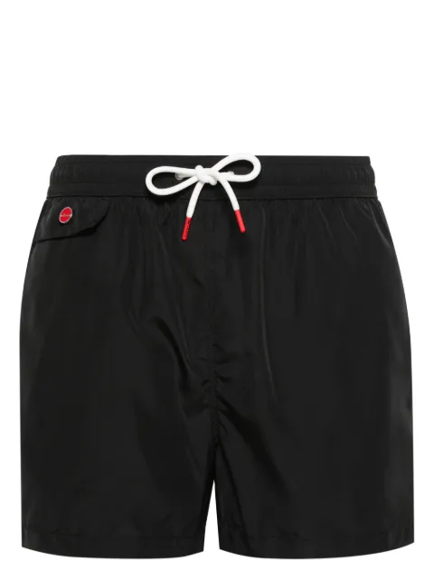 Kiton logo-embroidered swim shorts