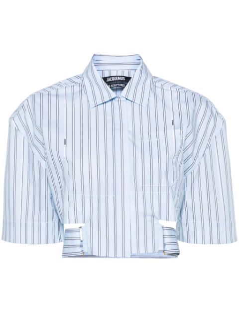 Jacquemus La Chemise Courte Bari striped shirt Women