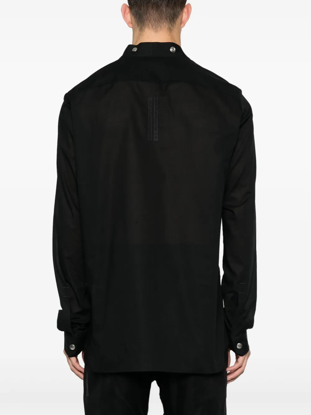 Shop Rick Owens Larry Fogpocket Shirt In Black