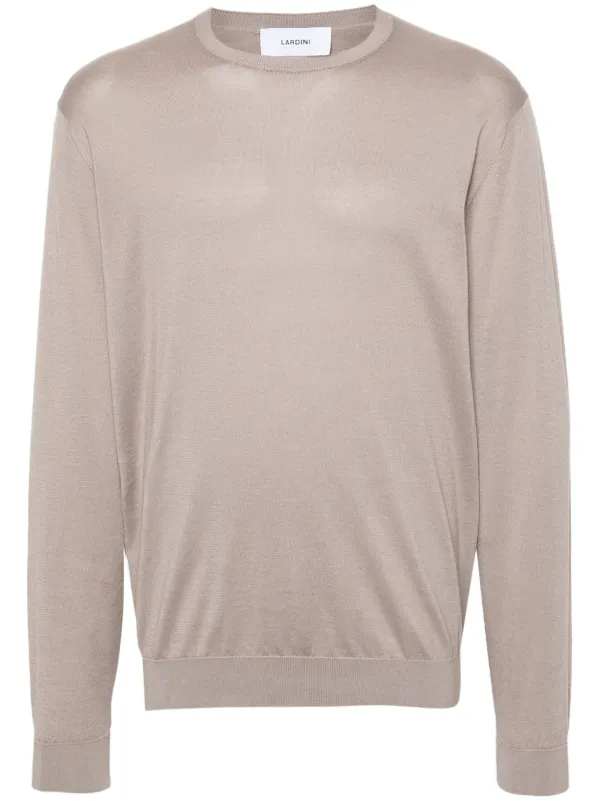 Lardini Cotton Knitted Jumper in Grey