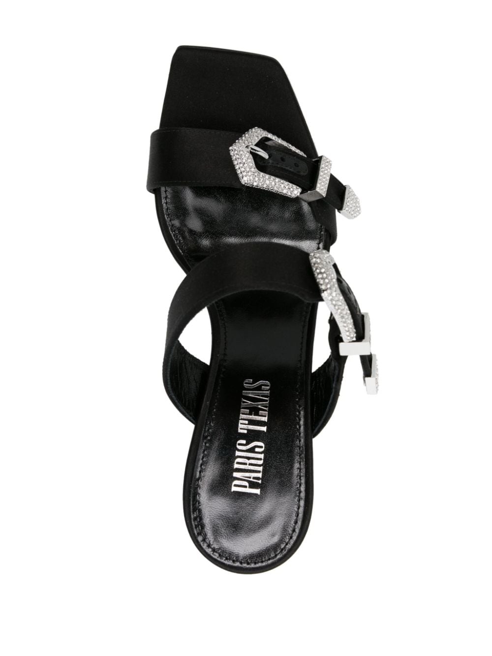 Shop Paris Texas Ursula 85mm Satin Mules In Black