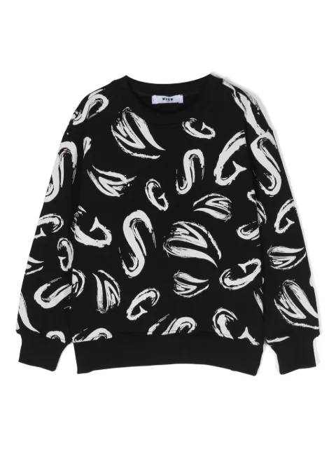 MSGM Kids sudadera con estampado gráfico