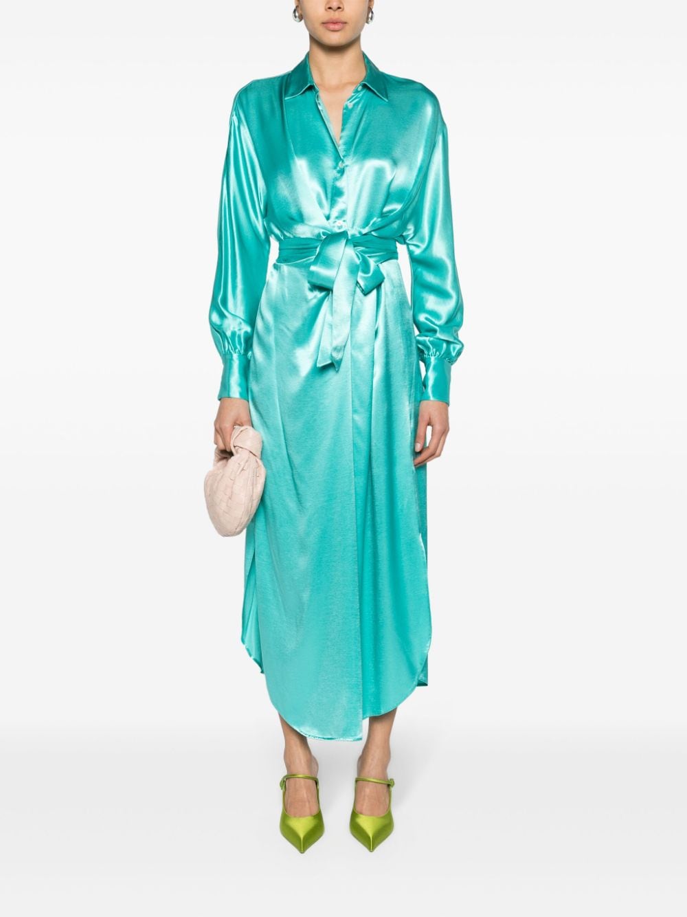 Image 2 of Manuel Ritz classic-collar maxi shirt dress