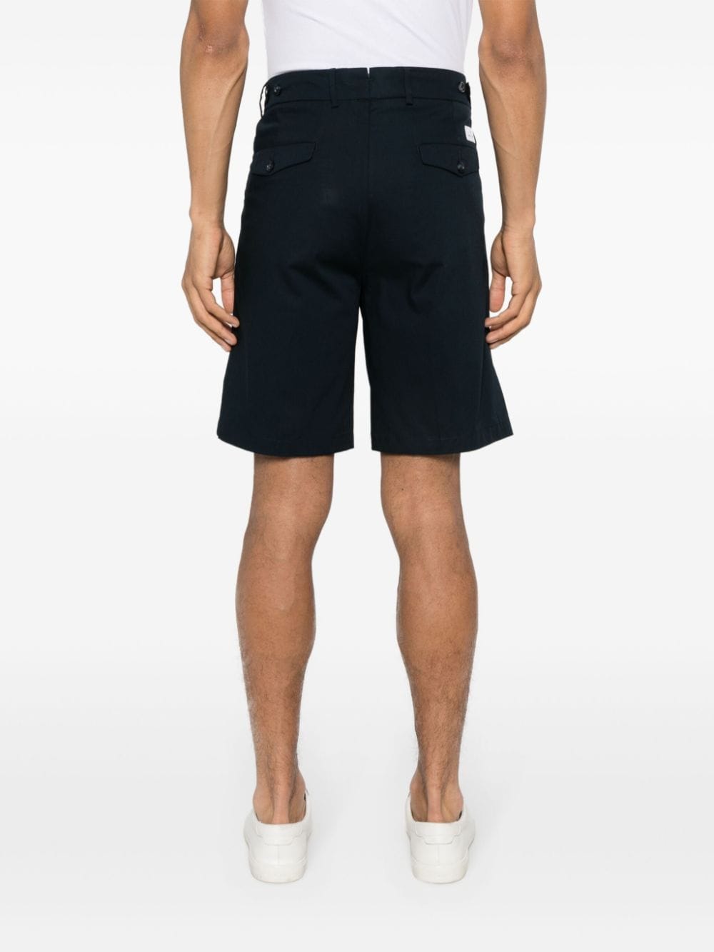 Shop Manuel Ritz Poplin Bermuda Shorts In Blue