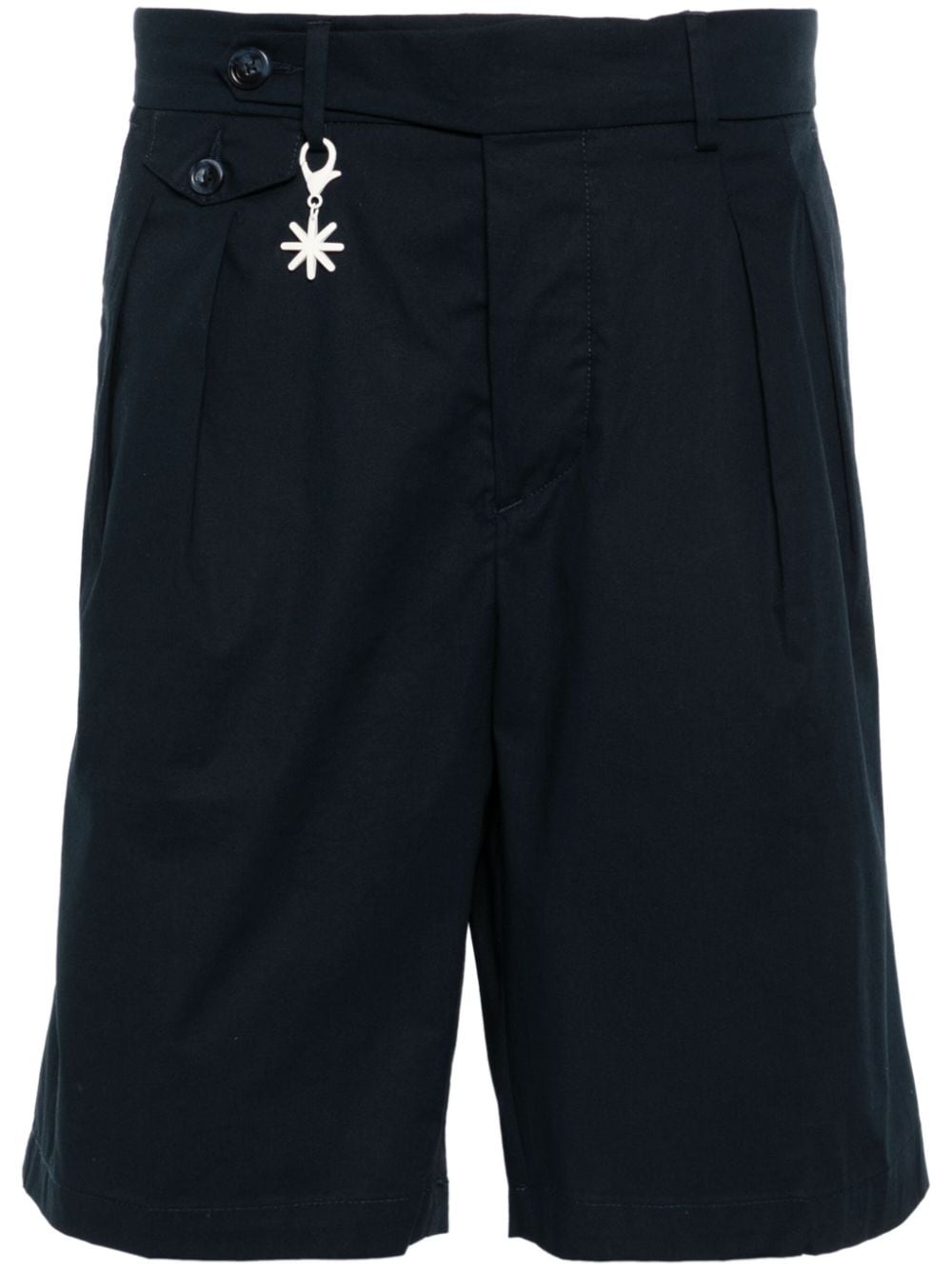 Manuel Ritz Poplin Bermuda Shorts In Black