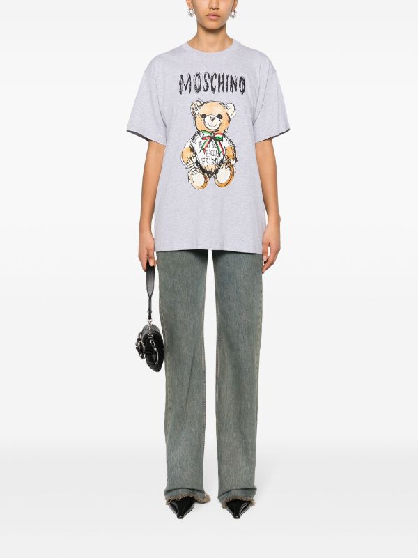 Moschino Teddy bear-print Cotton T-shirt - Farfetch