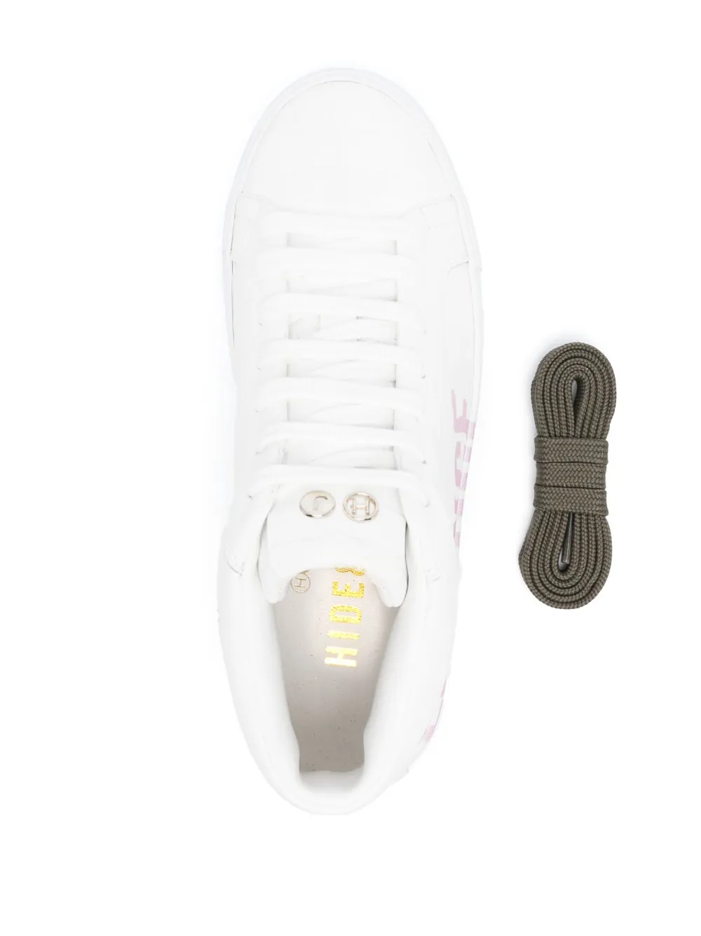 Hide & Jack Essence Leather Sneakers In White