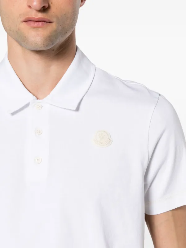 Moncler logo applique Polo Shirt White FARFETCH AE