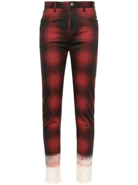 Maison Margiela tartan-check tapered trousers