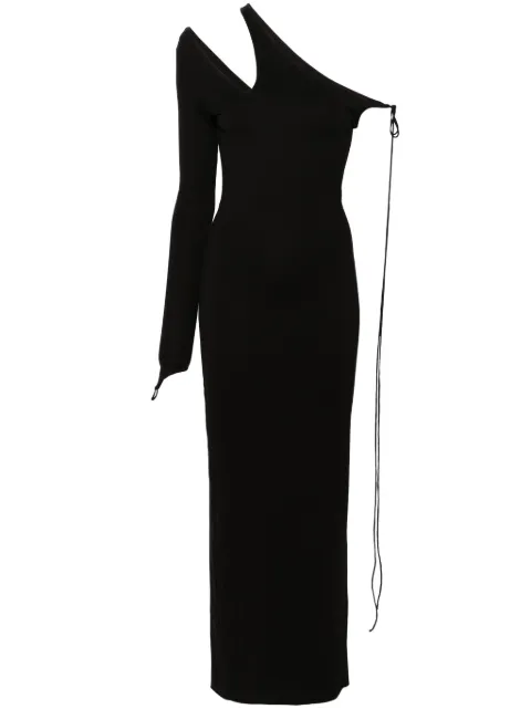 MANURI one-sleeve jersey maxi dress MRSS24DR9VI028 - 0