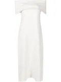 Gloria Coelho off-shoulder midi dress - White