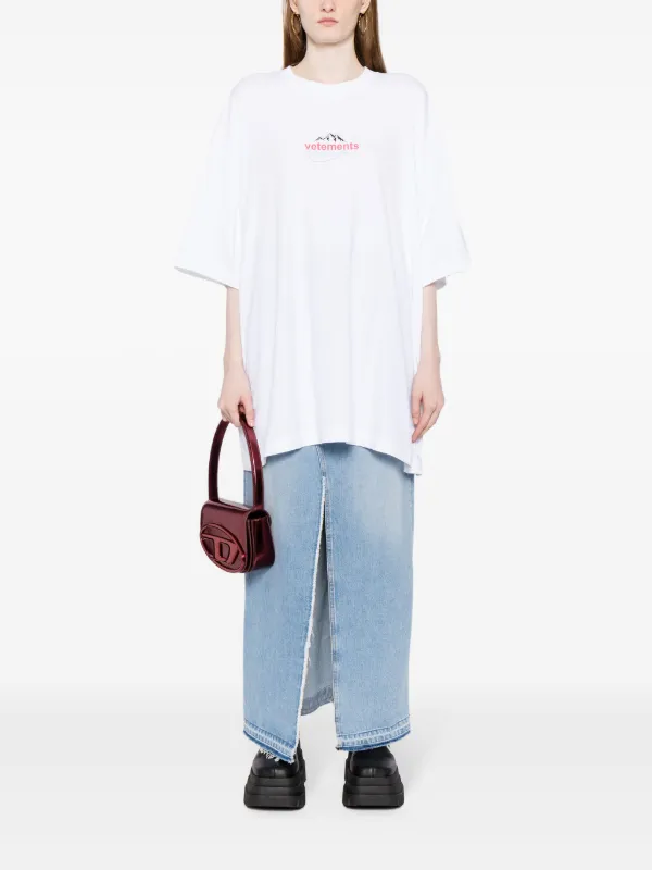 VETEMENTS logo-print Cotton T-shirt Blanco FARFETCH CO
