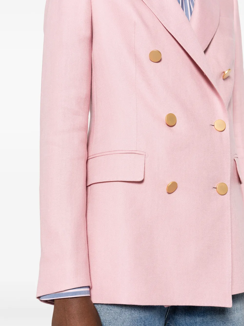 Tagliatore Linnen blazer Roze
