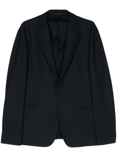 Giorgio Armani single-breasted pique blazer Men