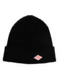 Danton logo-appliqué wool beanie - Black