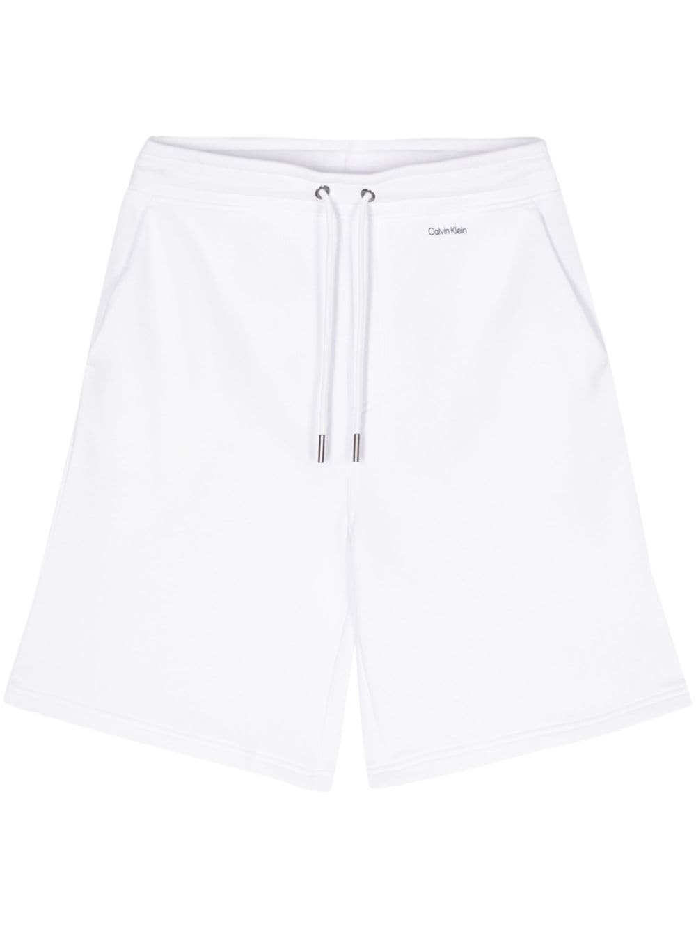 Calvin Klein Logo-print Track Shorts In White