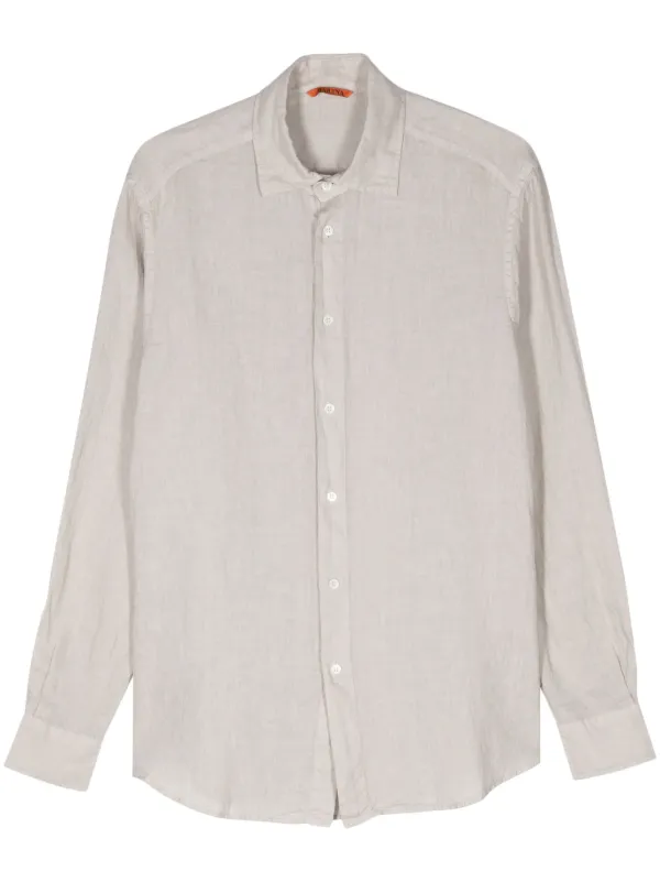 BARENA リネンシャツ サイズ46 グレー BARENA リネンシャツ サイズ46 グレー Barena shirt - Gem