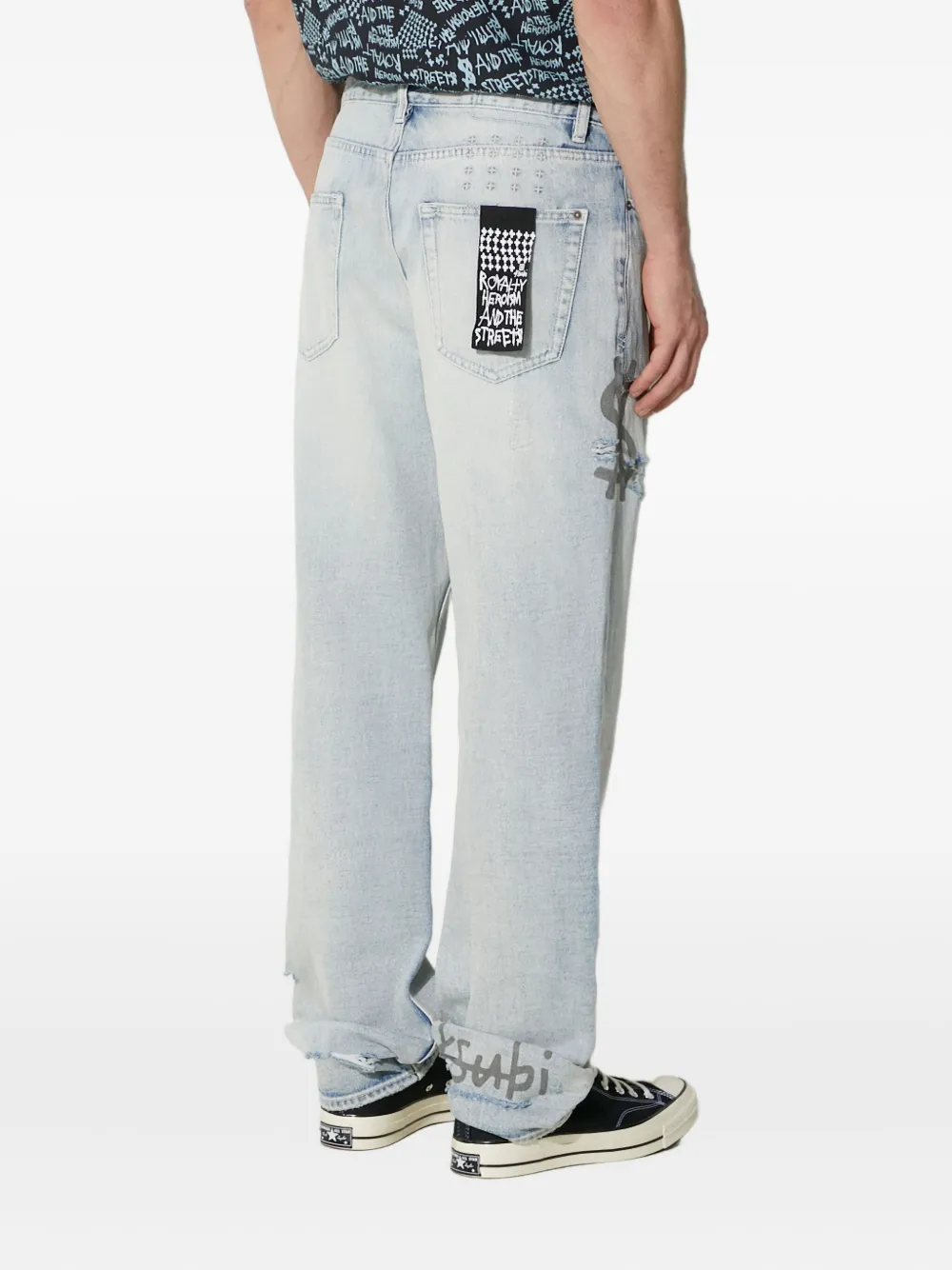 Ksubi Jeans met grafische print Blauw