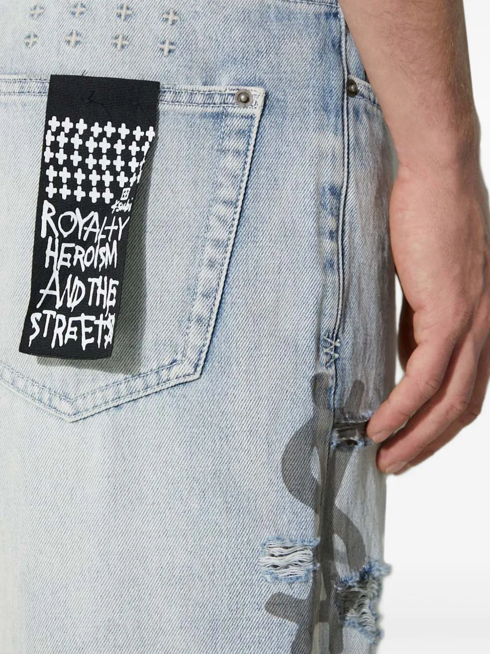 Ksubi Jeans met grafische print Blauw