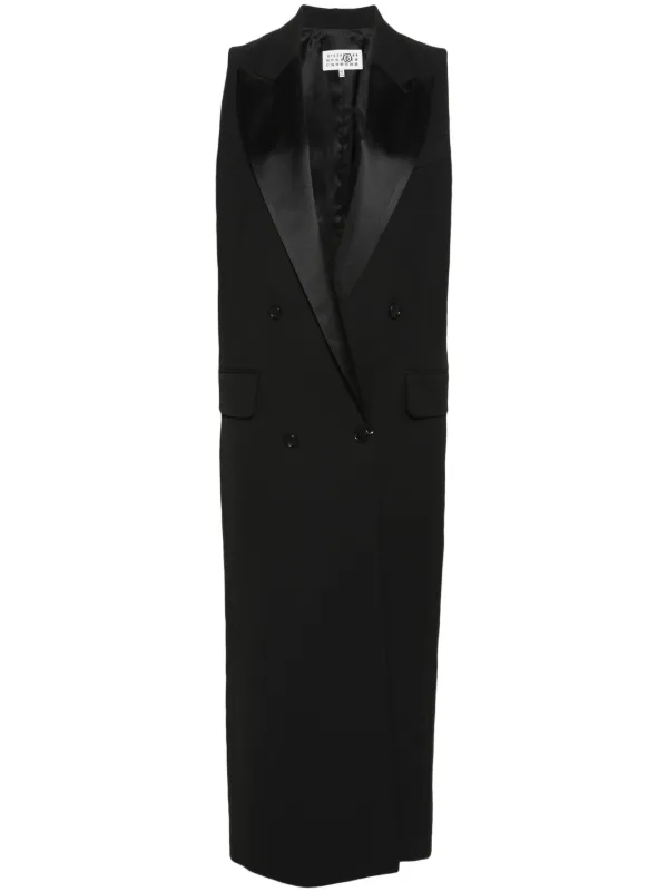 MM6 Maison Margiela double-breasted Sleeveless Coat - Farfetch