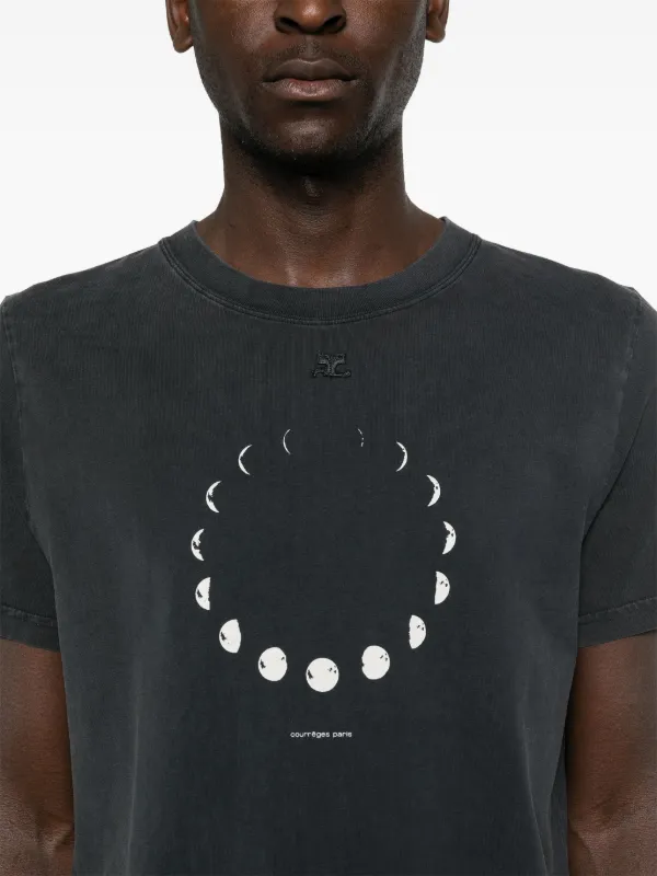 Tシャツ・カットソー Courreges T-Shirt With Logo Courrèges logo-patch contrasting-trim T-shirt | Black | FARFETCH