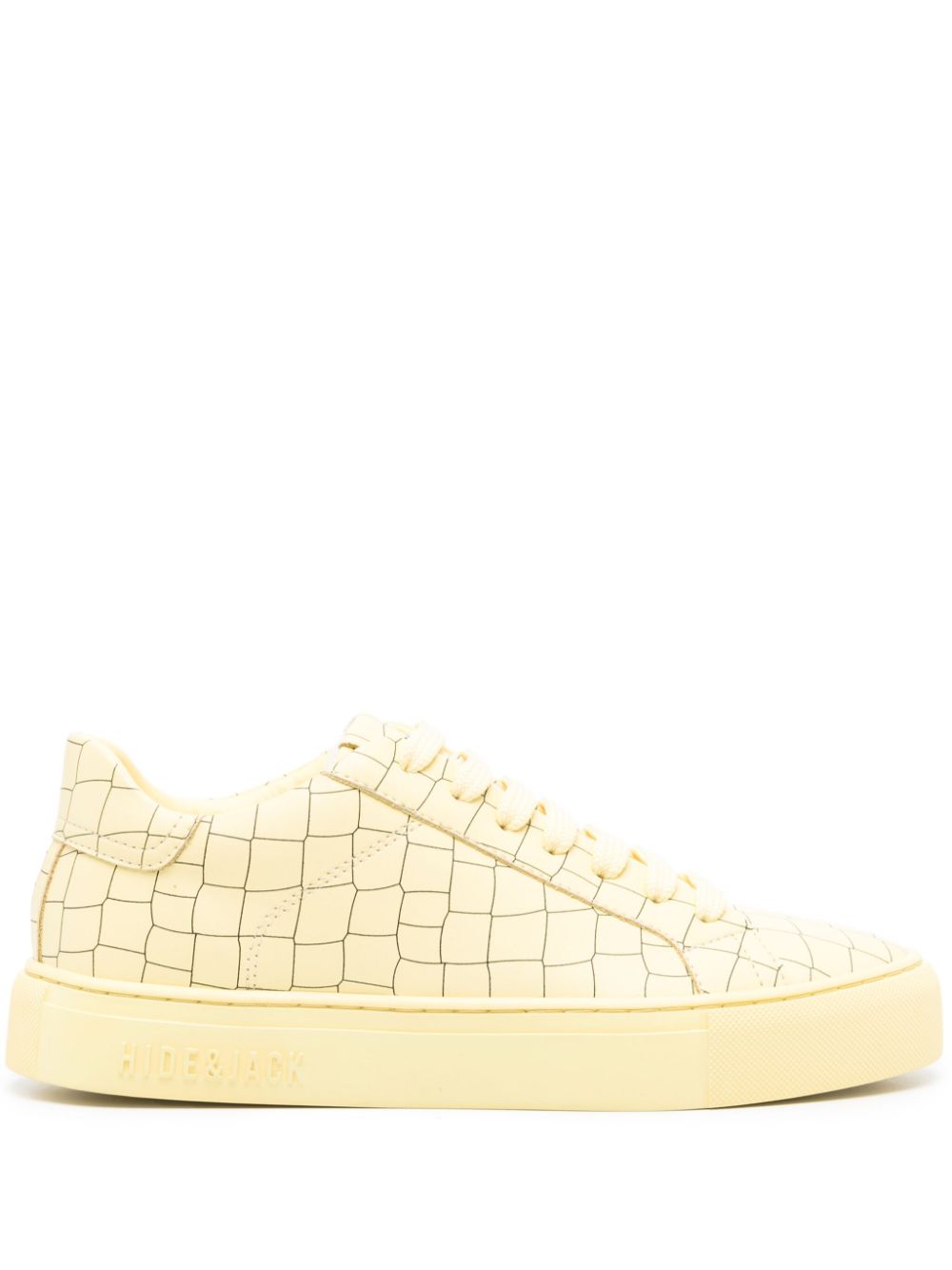 Hide&Jack Essence Croco sneakers met textuur Geel