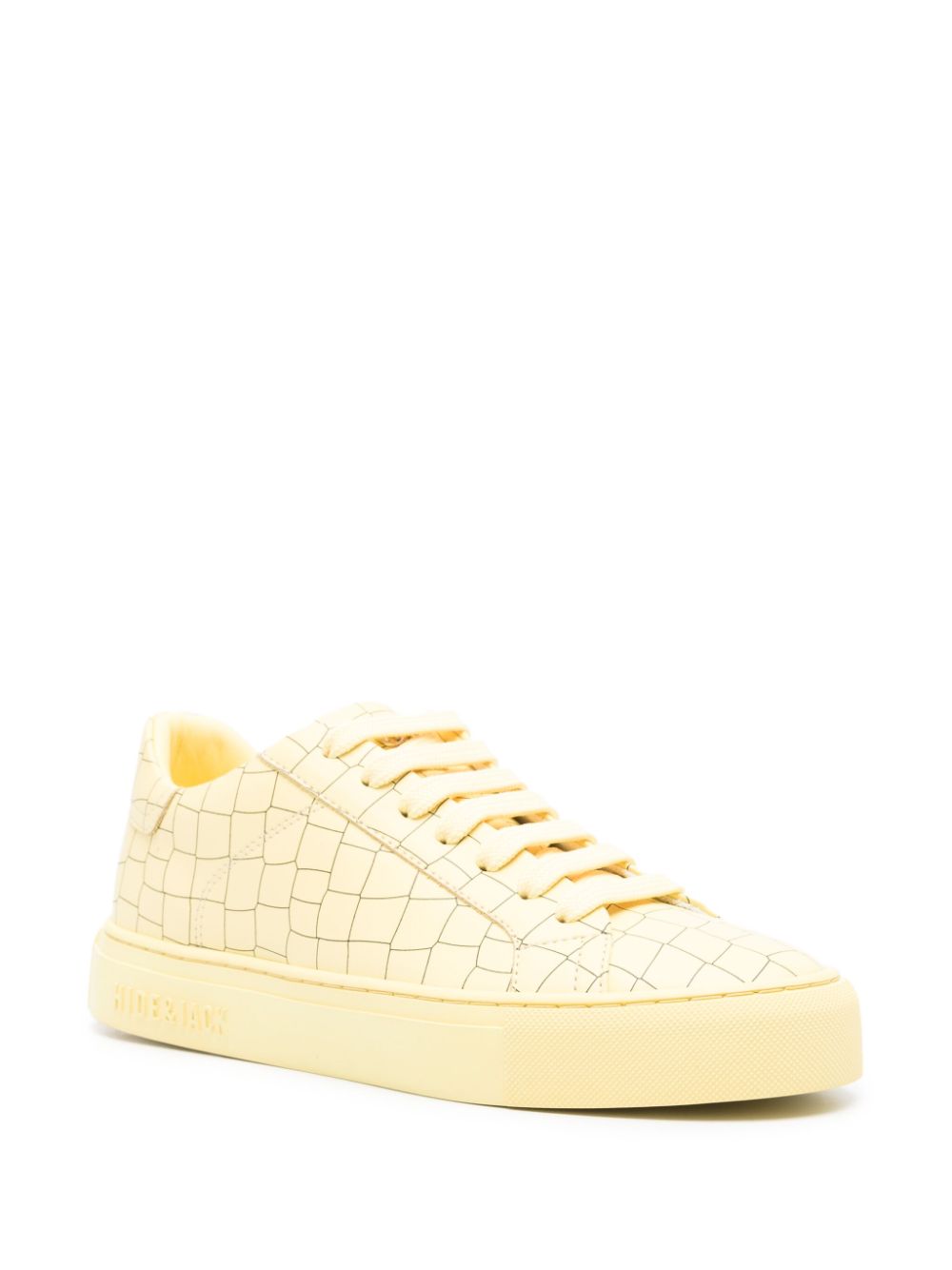 Hide&Jack Essence Croco sneakers met textuur - Geel