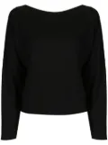 Gloria Coelho boat-neck long-sleeve T-shirt - Black