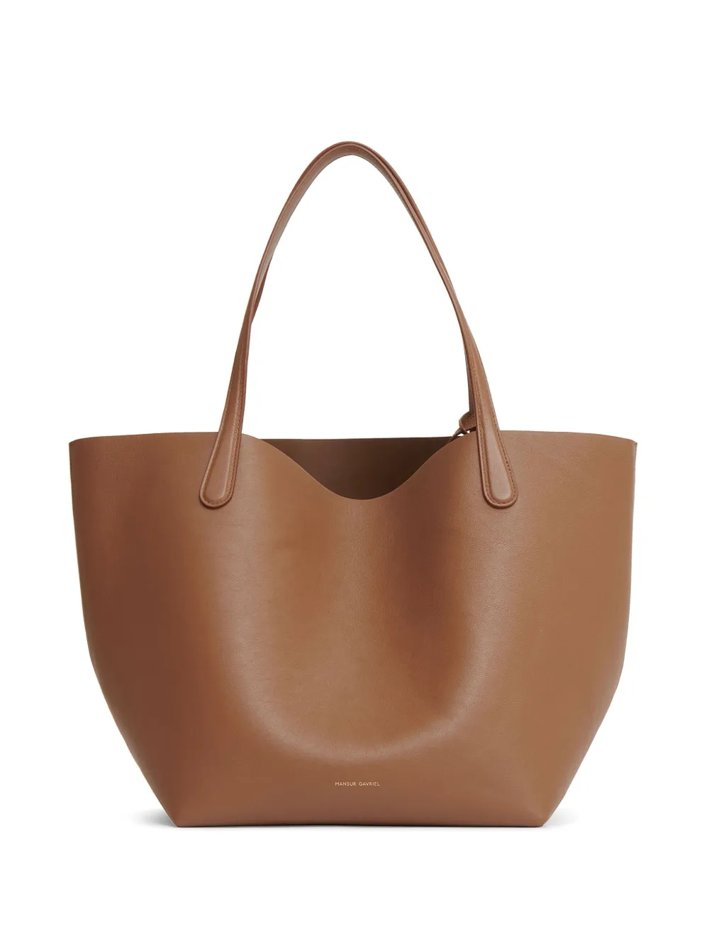 Shop Mansur Gavriel Everyday Soft Tote Bag In Brown