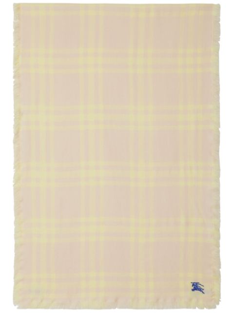 Burberry checked wool-silk reversible scarf Women