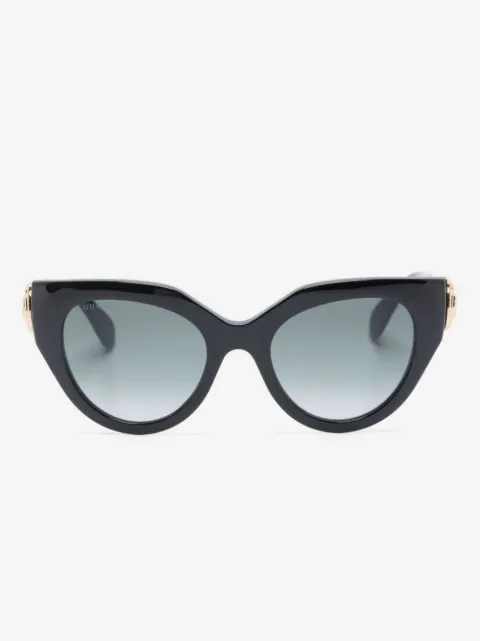 Gucci Eyewear lentes de sol con armazón cat eye y placa del logo