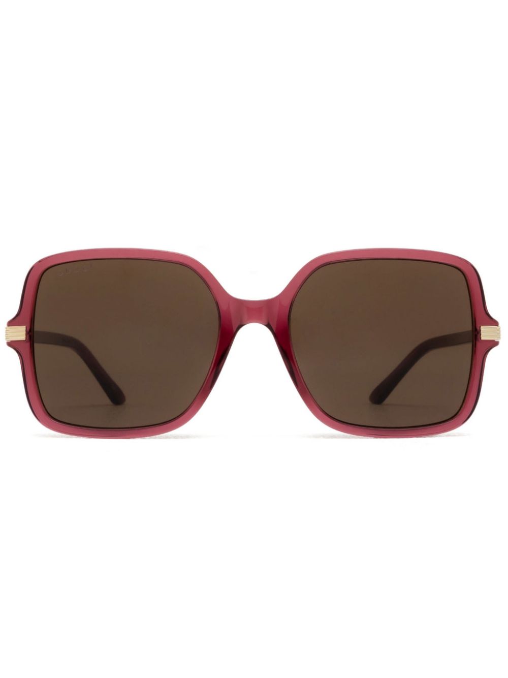 Gucci Eyewear Zonnebril met vierkant montuur Rood