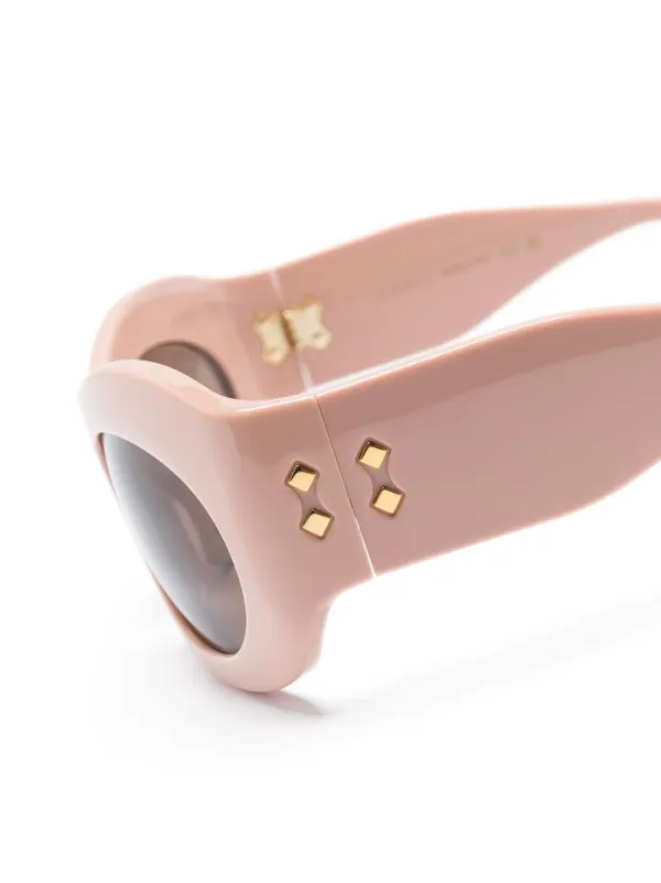 Gucci Eyewear オーバルフレーム サングラス | ピンク | FARFETCH JP
