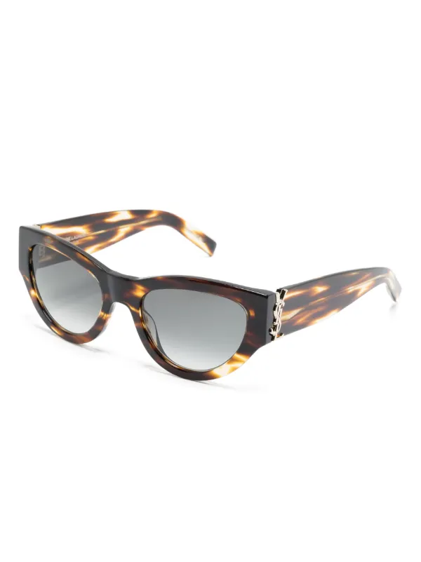 SAINT LAURENT ブラウン キャットアイ サングラス Saint Laurent Eyewear キャットアイ サングラス | ブラウン