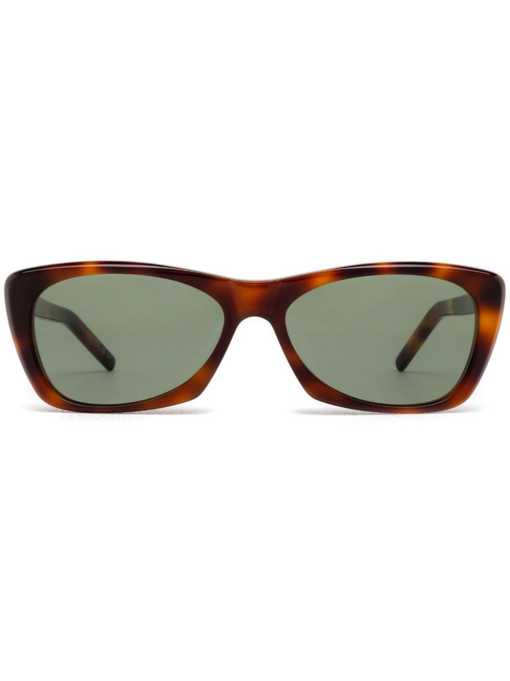 Saint Laurent Eyewear Zonnebril met rechthoekig montuur Groen