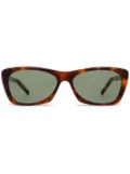 Saint Laurent Eyewear tortoiseshell rectangular sunglasses - Green