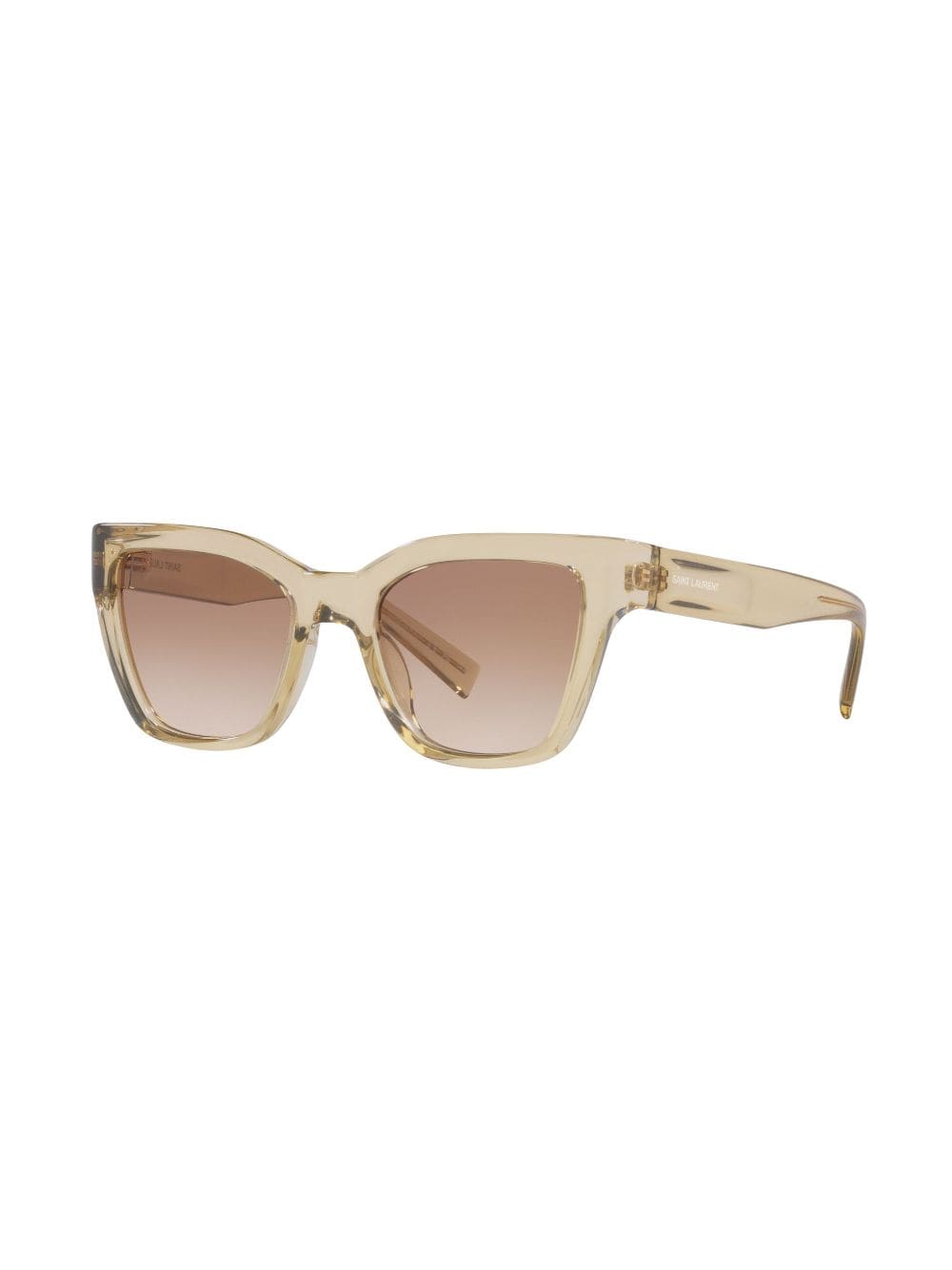 Shop Saint Laurent Gradient Square-frame Sunglasses In Yellow