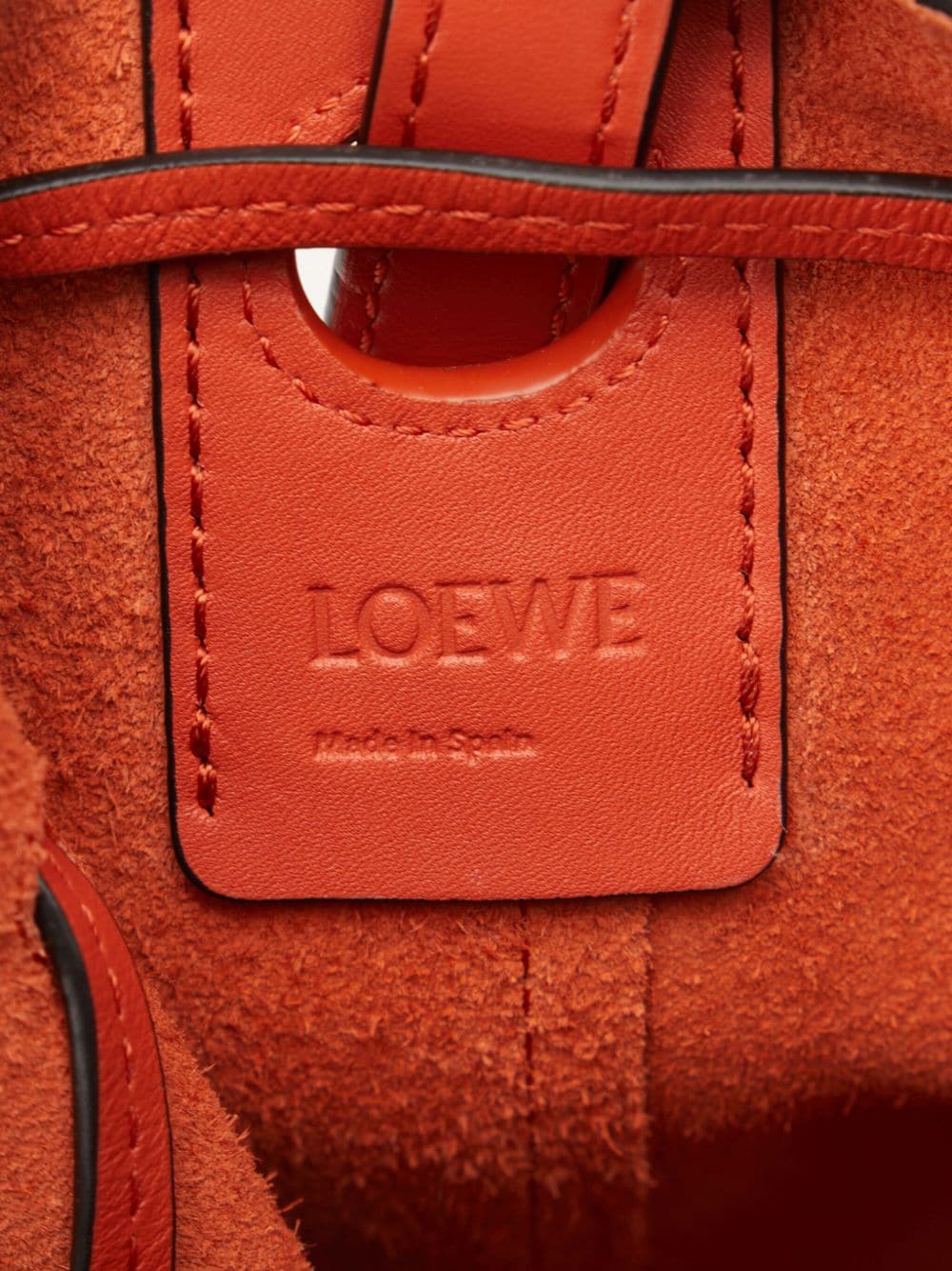 Pre-owned Loewe 2000s Balloon Leather Bucket Bag In Orange