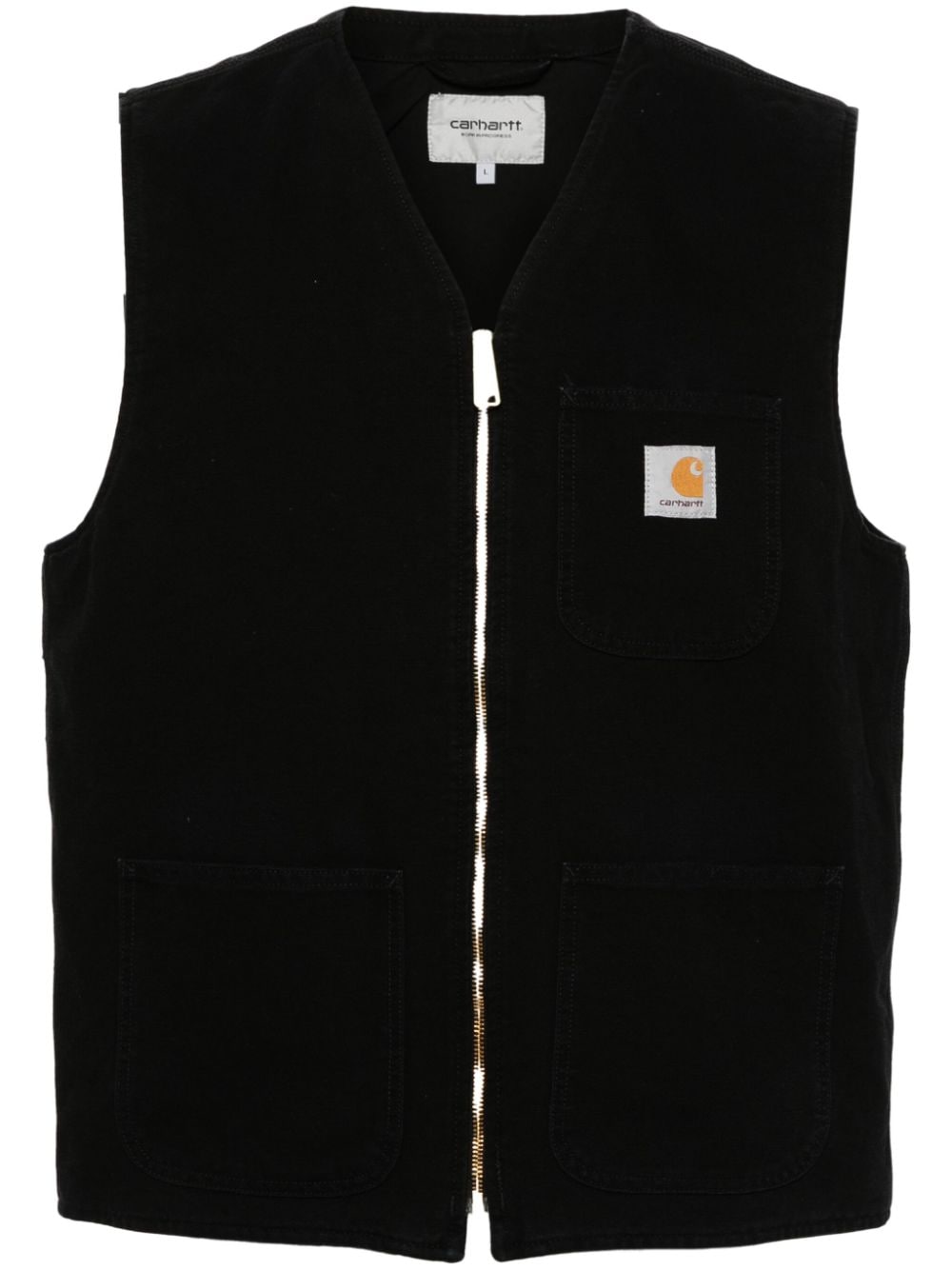 Carhartt Logo-appliqué Vest In Black