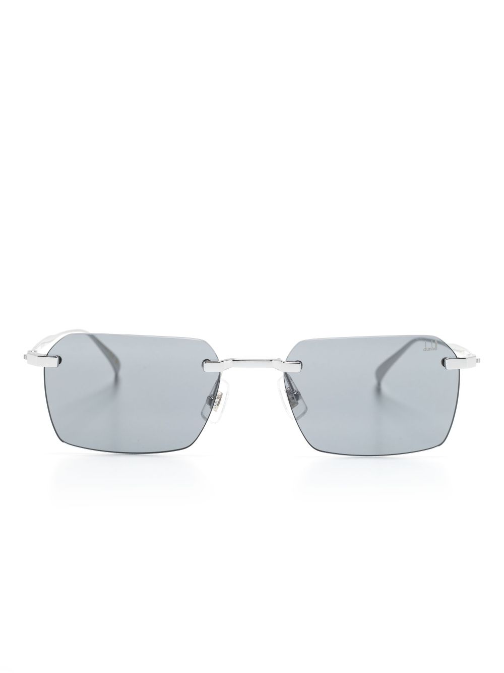 Dunhill Rimless Rectangle-frame Sunglasses In Silver