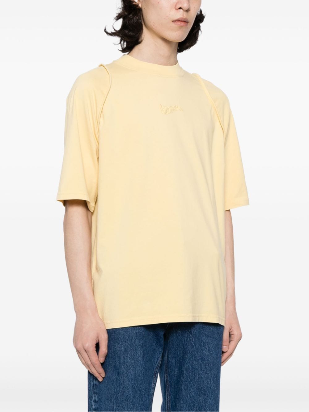 Shop Jacquemus Le Camargue Organic Cotton T-shirt In Yellow